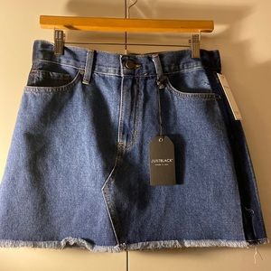 Just black jean skirt